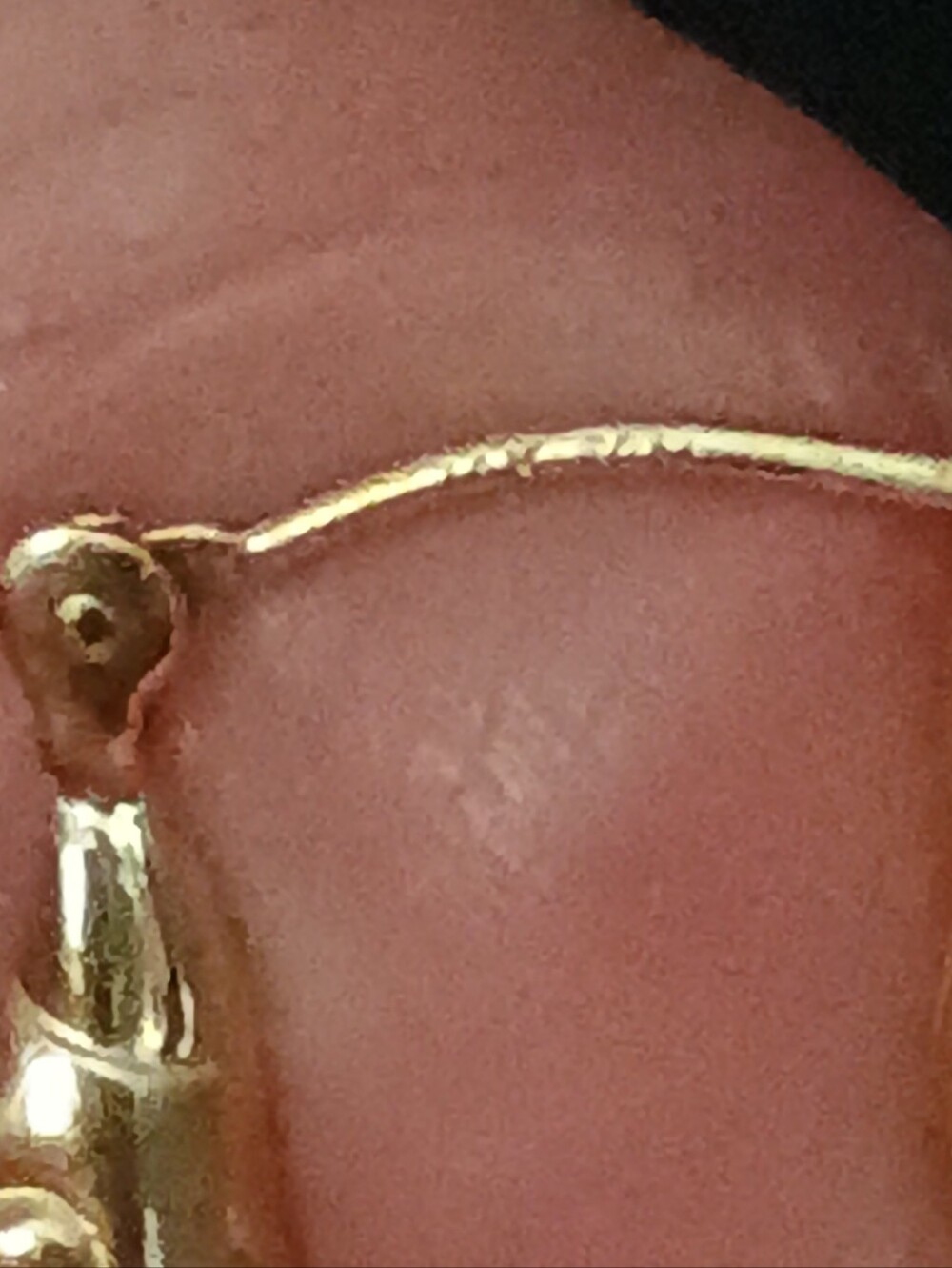 Vintage Gold Dolphin Hoop Earrings - Picture 4 of 4